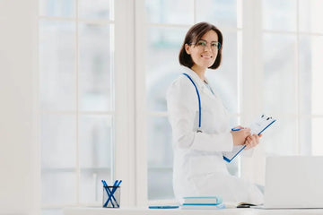 Hausärztin erklärt einer Patientin medizinische Zusammenhänge