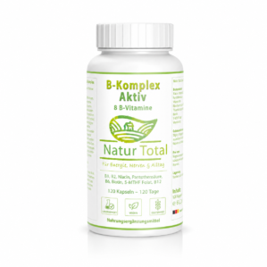 B-Komplex Aktiv – 8 aktive B-Vitamine – 120 vegane Kapseln