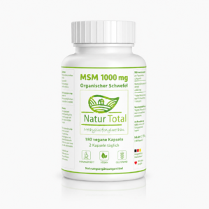 MSM 1000 mg – Organischer Schwefel – 180 vegane Kapseln