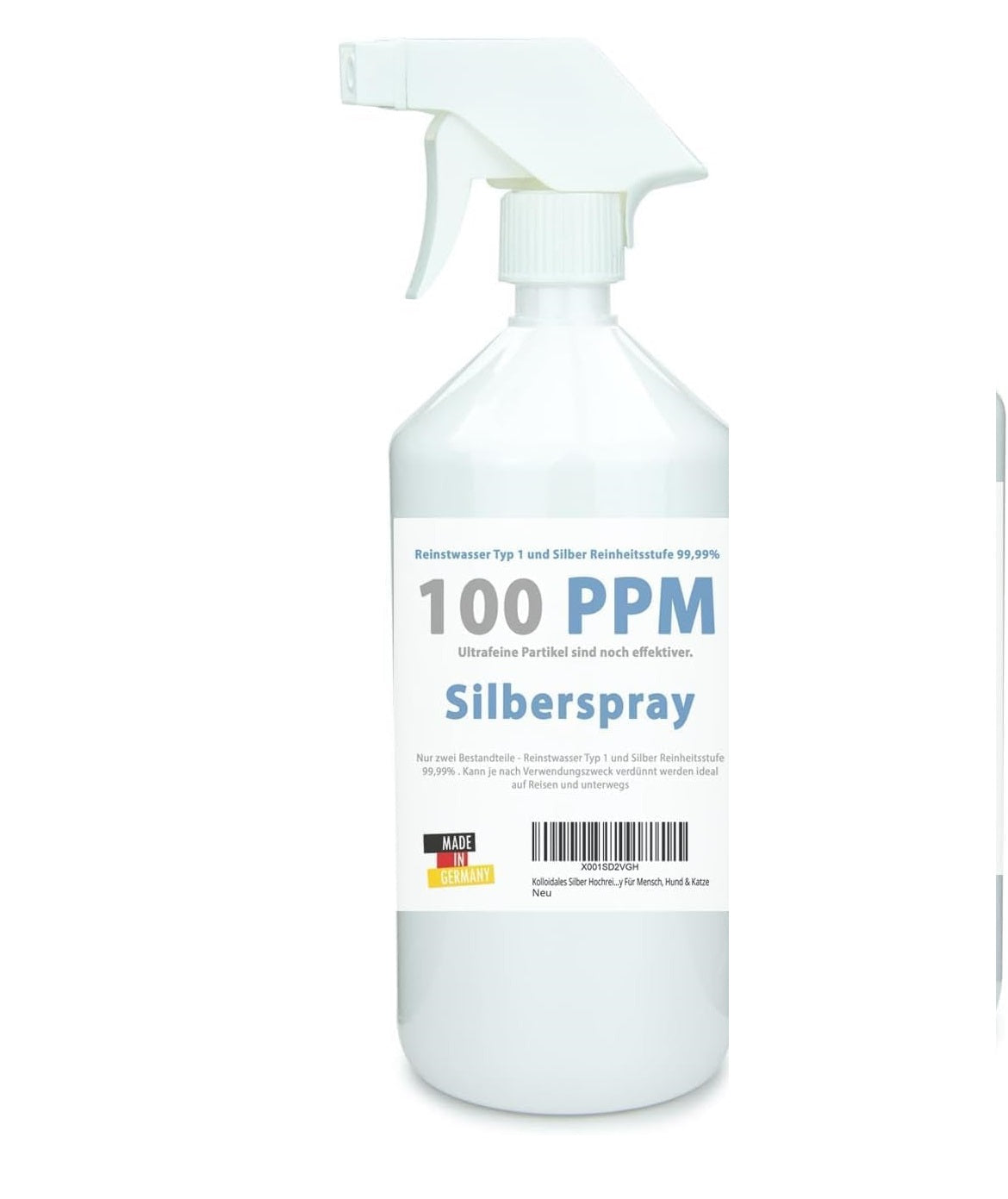 Natur Total Colloidal Silver Spray 100 ppm – 1000 ml