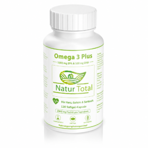 Omega 3 Plus 2000 mg Fischöl – 1000 mg EPA & 500 mg DHA – 120 Softgel-Kapseln