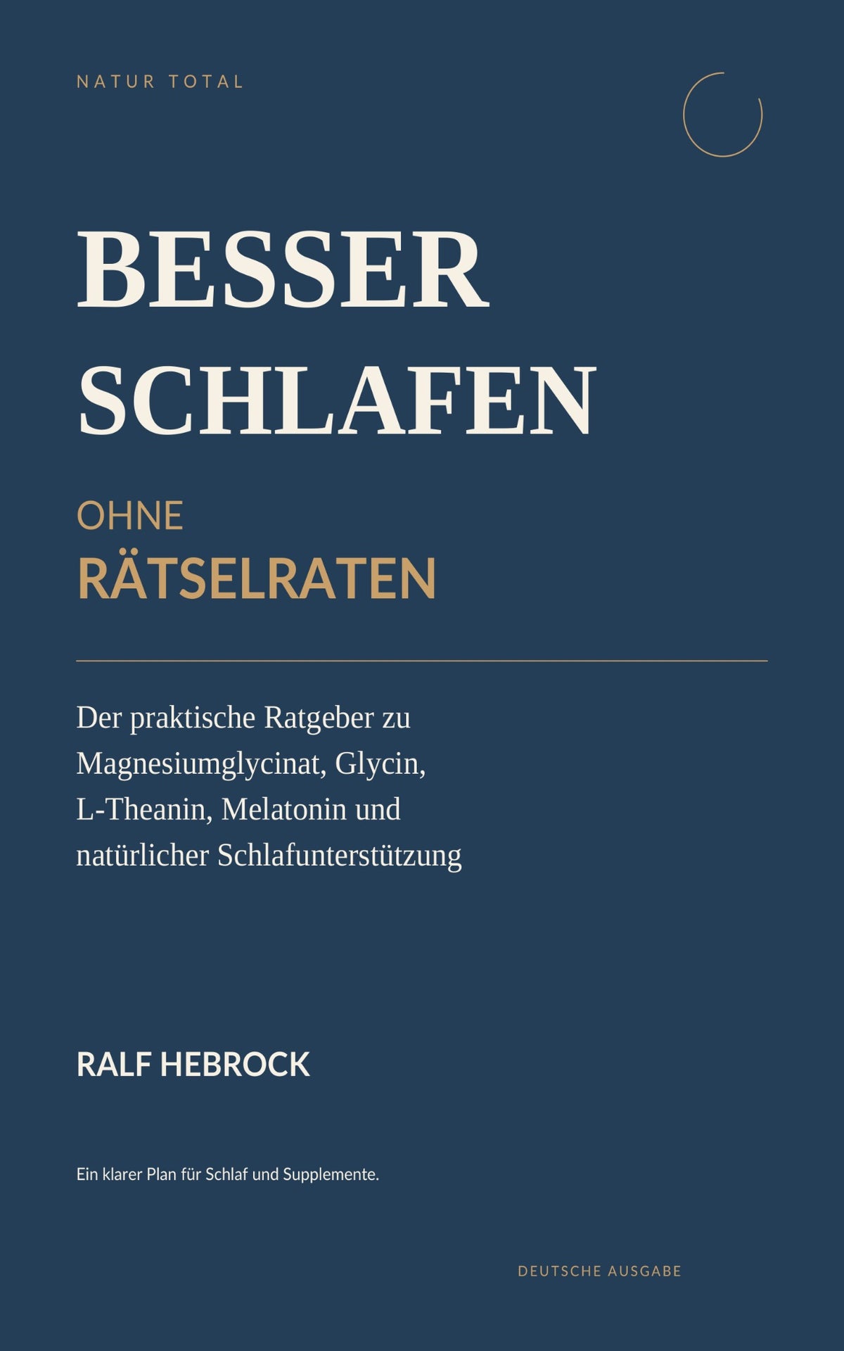 Besser schlafen ohne Rätselraten – deutsches Buchcover von Ralf Hebrock