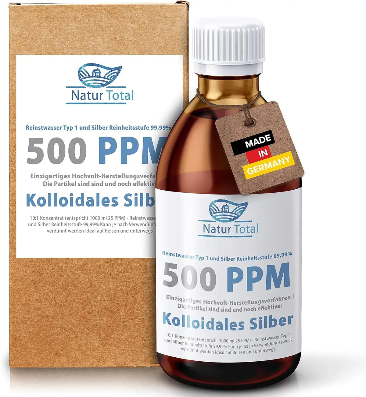 Natur Total Kolloidales Silber 500 ppm – 250 ml