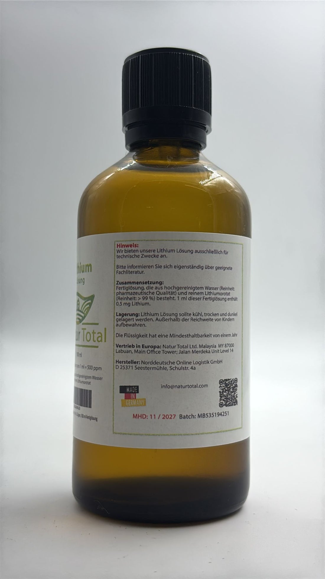Natur Total Lithium-Lösung 0,5 mg/ml – 100 ml