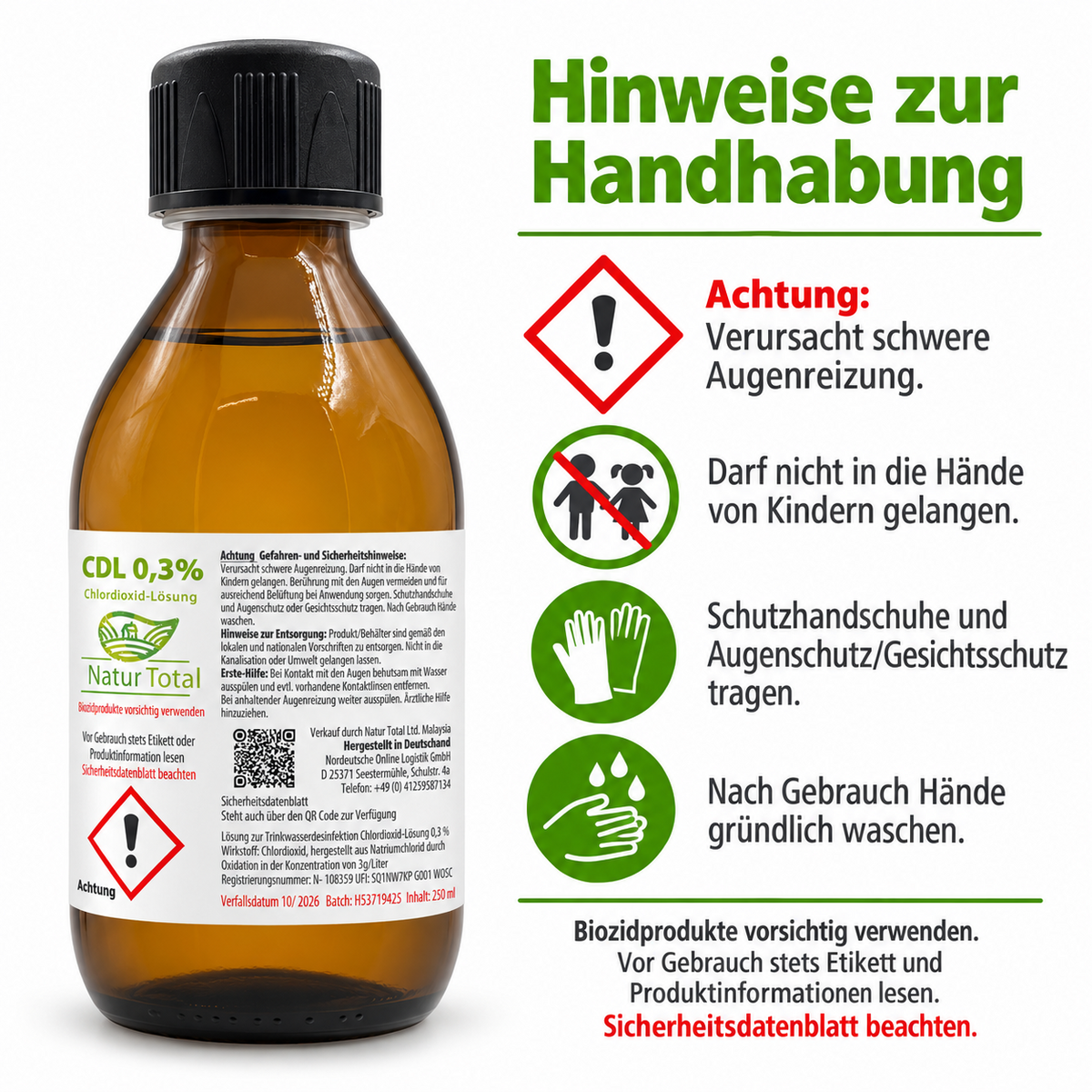 Natur Total CDL 0,3 % – Hinweise zur sicheren Handhabung