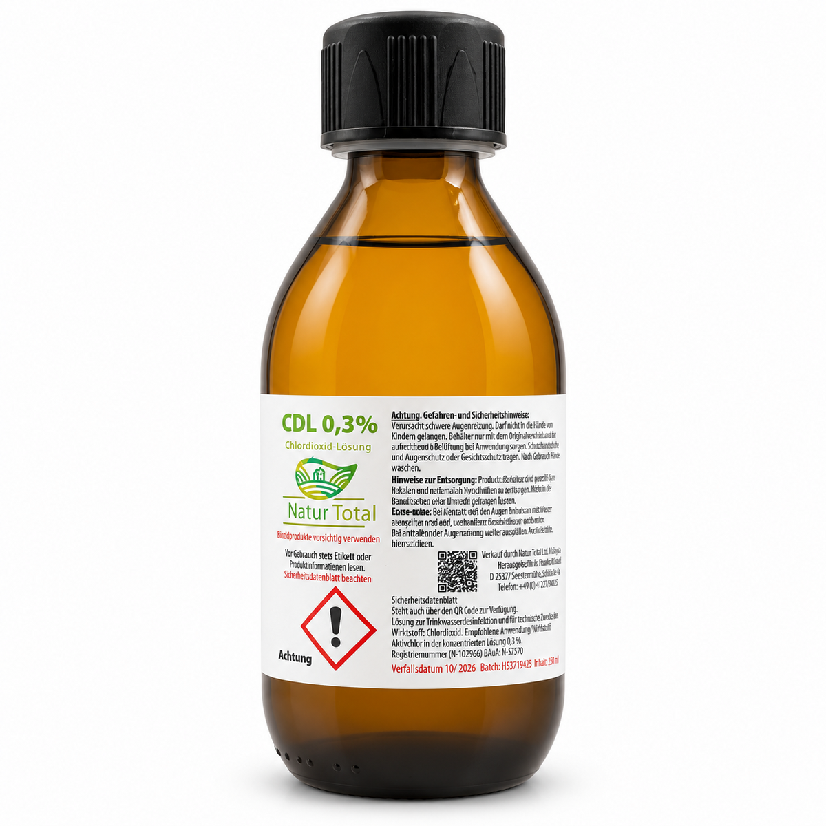 Natur Total CDL Chlordioxid-Lösung 0,3 % – 250 ml – Produktbild