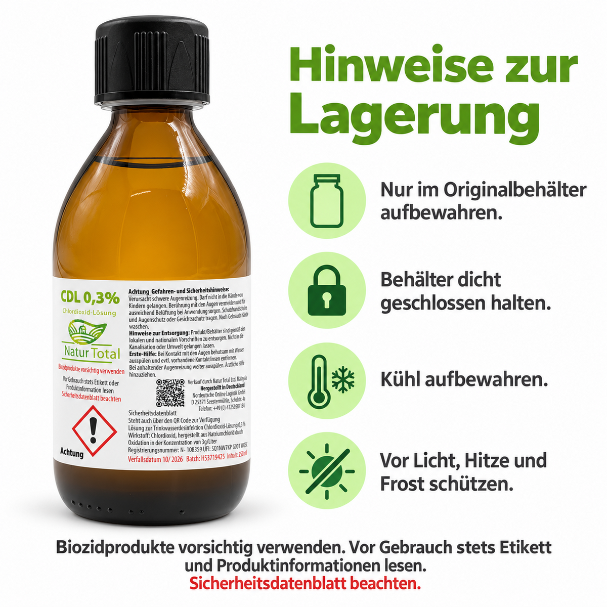 Natur Total CDL 0,3 % – Hinweise zur Lagerung