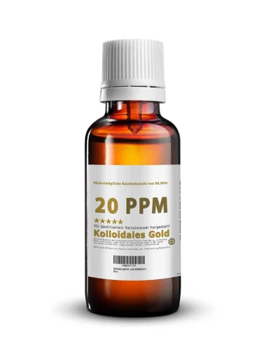Kolloidales Gold 20PPM Braunglasflasche 100ml