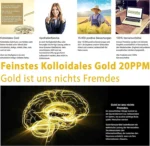 Kolloidales Gold 20PPM Braunglasflasche 1000ml - hoch konzentriert