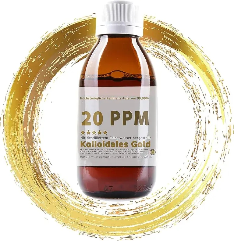 Die Farbe von Kolloidalem Gold: