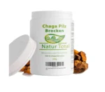 Natur Total Chaga Pilz Brocken XL Dose mit 200g - Wildsammlung Superfood für Chaga Tee und Kaffee