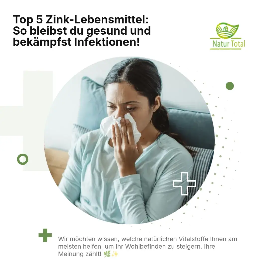Top 5 Zink-Lebensmittel: So bleibst du gesund und bekämpfst Infektionen! Zink ist eines der wichtigsten Spurenelemente für unseren Körper. Es unterstützt nicht nur das Immunsystem, sondern spielt auch eine entscheidende Rolle bei der Zellteilung, der Wundheilung und der Erhaltung gesunder Haut, Haare und Nägel.