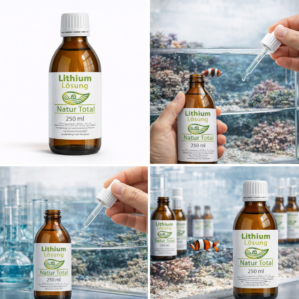 Lithiumorotat-Lösung für Aquaristik in der 250ml-Braunglasflasche. 0,5 mg/ml, über 99,9% Reinheit, schwermetallfrei, Made in Germany. Mit Pipette zur exakten Dosierung.