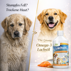 Natur Total Lachsöl für Hunde, Katzen & Pferde