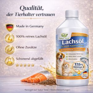 Natur Total Lachsöl für Hunde, Katzen & Pferde