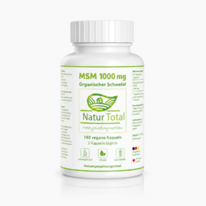 MSM 1000 mg – Organischer Schwefel – 180 vegane Kapseln